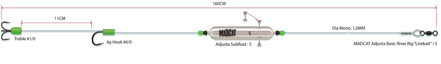 MADCAT PRZYPON SUMOWY BASIC RIVER 160 CM S