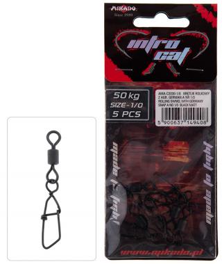 MIKADO KRĘTLIK ROLKOWY Z AGRAFKĄ GERMAN NR 2 - 5 SZT